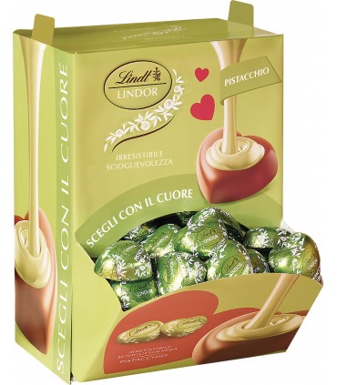 CUORI LINDOR LINDT PISTACCHIO 13.9g EXPO A BOCCA DI LUPO DA 1.6KG (115 PZ.) IN PRENOTAZIONE C/O DAL 07/01/2026