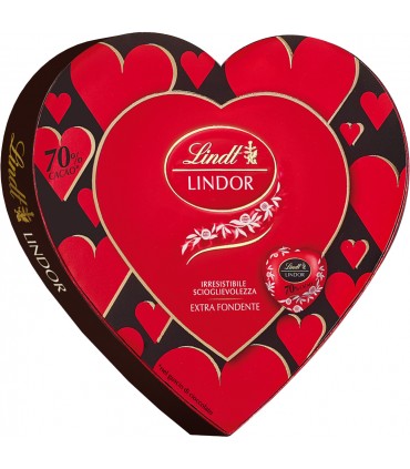 SCATOLA REGALO san valentino CUORE LINDOR LINDT FONDENTE AL 70% DA 96g ( IN PRENOTAZIONE C/O DAL 07/01/2026)
