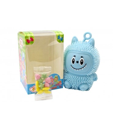 MOSTRICIATTOLI GOMMOSI E LUMINOSI GIOCATTOLO CON GUSTOSE CARAMELLE ASSORTITI IN 6 COLORI CONF DA 12 PZ DA 3G