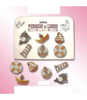 Expo 18 Magneti in Legno Hanmade" soggetti Mare assortiti 