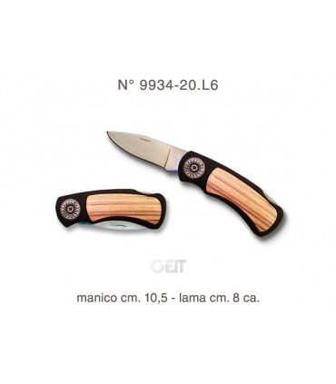 Coltello GEIT COLT PREMIERE con Lama in Acciaio inossidabile 8 CM MANICO NERO/LEGNO CONFEZIONATO IN SCATOLA REGALO