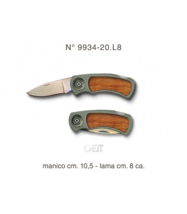 Coltello GEIT COLT PREMIERE ZEBRAWOOD con Lama in Acciaio inossidabile 8 CM MANICO MILITARE/LEGNO CONFEZIONATO IN SCATOLA REGALO