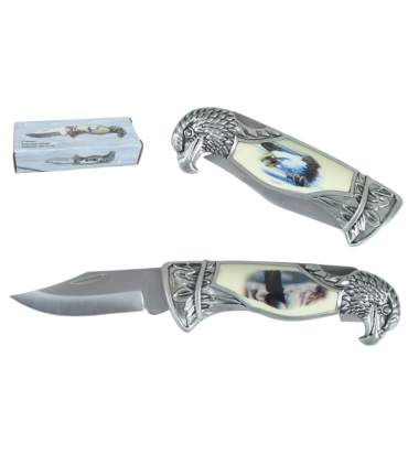 Coltello GEIT NEW ADVENTURE con Lama in Acciaio inossidabile 8 CM MANICO IN METALLO SAGOMATO E DISEGNO RIVESTITO IN PLASTICA