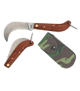 Coltello GEIT COLT FULL RONK THICK con Lama CURVA 8 CM MANICO IN LEGNO DOTATO DI ANELLO TERMINALE SENZA CUSTODIA
