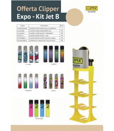 Expo Clipper KIT JET LARGE E MICRO pz. 240 assortitI con 5 MODELLI