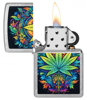 Zippo psychedelic leaf