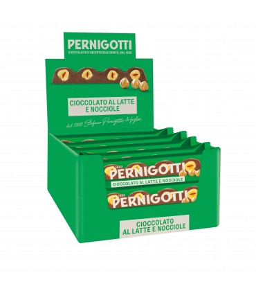 BARRETTA PERNIGOTTI CON CIOCCOLATO AL LATTE E NOCCIOLE INTERE 30G. CONF. 21 PZ.