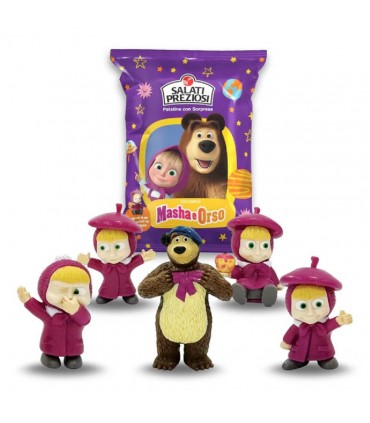 PATATINE masha & orso MINI 3D 25gr SALATI PREZIOSI CON SORPRESA CARTONE DA 24 BUSTINE ( SCADENZA 17/12/2025)