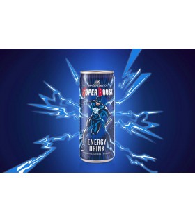 BEVANDA SUPER BOOST ENERGY DRINK LATTINA DA 330ml CONF. 24 pz.( SCADENZA 22/12/2025)