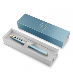 Penna PARKER a Sfera MOD IM RITUALS IN ACCIAIO RIVESTITO IN PVD ORO VERDE TURCHESE CONFEZIONATA IN ELEGANTE ASTUCCIO