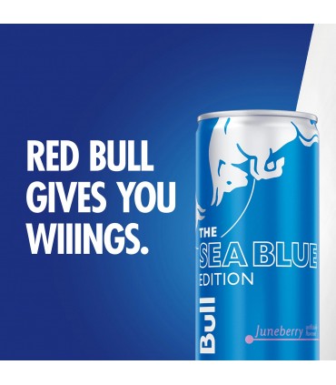BEVANDA RED BULL ENERGY DRINK BLUE EDITION GUSTO JUNEBERRY LATTINA 250ml CONF. 12 pz.