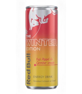 BEVANDA RED BULL ENERGY DRINK WINTER EDITION GUSTO MELA FUJI E ZENZERO LATTINA 250ml CONF. 12 pz.