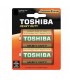 TOSHIBA MEZZA TORCIA ZINCO CARBONE 2 PZ conf. da 10 blister