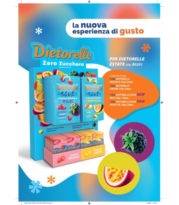 EXPO DIETORELLE MISTO ASTUCCI/BUSTINE RIGOROSAMENTE SENZA ZUCCHERO CONF. DA 2 X 30 G DI BUSTINE +2 BOX DA 20 PZ DA 27 G