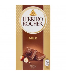 TAVOLETTA FERRERO ROCHER CON CIOCCOLATO AL LATTE E NOCCIOLA DA 90G.