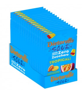 expo DIETORELLE SOUR GOMMOSE TROPICAL AL GUSTO MANGO E PASSION FRUIT Zero ZUCCHERI CONF DA 20 pz da 30 g