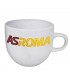 Tazza in Ceramica AS Roma DA Colazione con interno BIANCO  confezionata in scatola da regalo