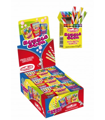 BASONCINI BUBBLE GUM ALLA FRUTTA  ASTUCCIO EXPO DA 36 PZ.