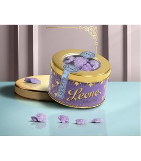 PASTIGLIE LEONE TONDINO CARAMELLE GUSTO DI VIOLETTA IN LATTA DA COLLEZIONE CONF. DA 150G