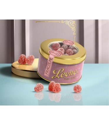 PASTIGLIE LEONE TONDINO GELATINE GUSTO FRAGOLINE IN LATTA DA COLLEZIONE CONF. DA 150G
