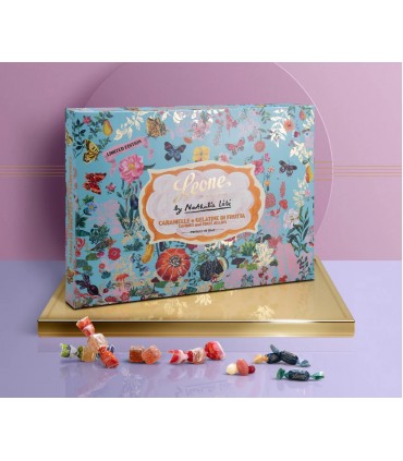 PASTIGLIE LEONE CARAMELLE E GELATINE DI FRUTTA SCATOLA REGALO ED. LIMITATA DA 280g . ASSORTITE