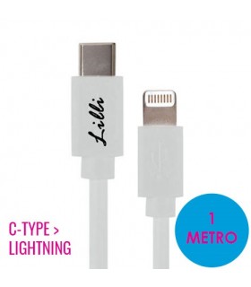 Cavo Lighting Lilli C-TYPE PER DISPOSITIVI APPLE LUNGHZZA 1 METRO COLORE BIANCO