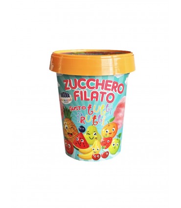 EXPO ZUCCHERO FILATO IN BARATTOLO GUSTO TUTTI FRUTTI 12 VASETTI DA 40 GR.