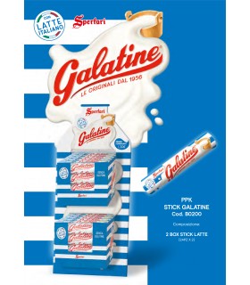 EXPO PPK GALATINE 2025 IDEALE PER L'ESPOSIZIONE E LA VENDITA  CONTIENE DUE CONFEZIONI DI STICK AL LATTE DA 24 PZ