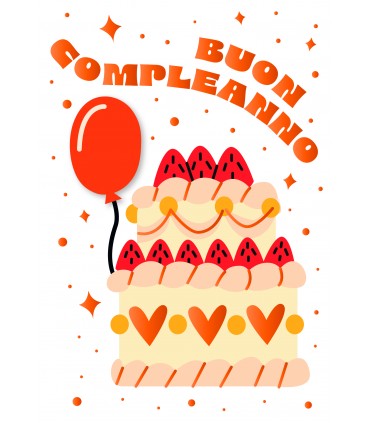 Biglietto italian joy BUON COMPLEANNO ASSORTITI IN 4 SOGGETTI conf. da 12 pz.