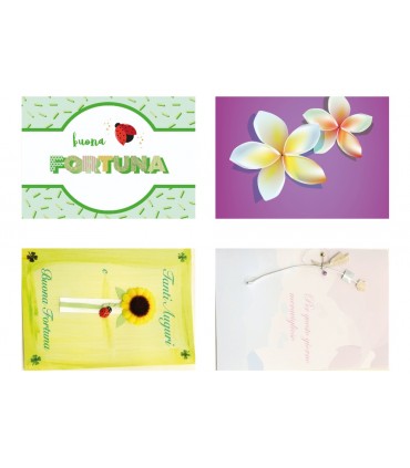 Biglietto italian joy BUONA FORTUNA ASSORTITI conf. da 12 pz.