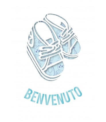 Biglietto italian joy NASCITA ASSORTITI IN 4 MODELLI conf. da 12 pz.