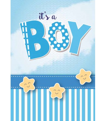 Biglietto italian joy NASCITA ASSORTITI IN 4 MODELLI conf. da 12 pz.