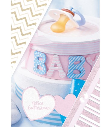 Biglietto italian joy BATTESIMO ASSORTITI IN 4 MODELLI conf. da 12 pz.