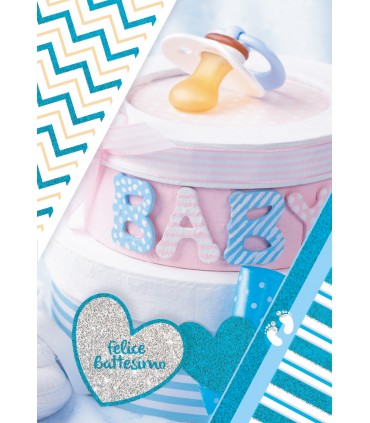 Biglietto italian joy BATTESIMO ASSORTITI IN 4 MODELLI conf. da 12 pz.