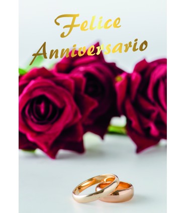 Biglietto italian joy ANNIVERSARIO ASSORTITI IN 4 MODELLI conf. da 12 pz.