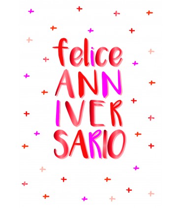 Biglietto italian joy ANNIVERSARIO ASSORTITI IN 4 MODELLI conf. da 12 pz.