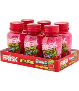 FRISK SOUR Strawberry, Caramelle Dure, Gusto Fragola, senza Zucchecchero 70 Microcompresse conf.6pz