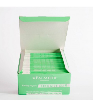 Cartina PALMER ORGANIC HEMP GREEN KS slim CONF. 50 LIBRETTI da 32 cartine