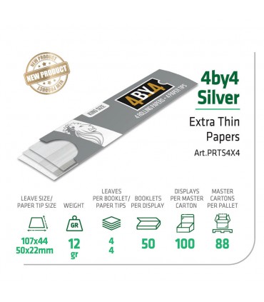 Cartina PALMER KING SIZE SILVER + FILTRI IN CARTA CONF. DA 50 LIBRETTI CON 4 CARTINE E 4 FILTRI