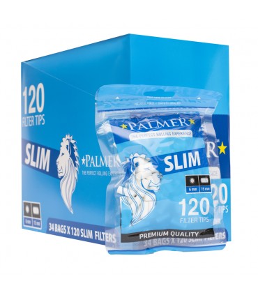 Filtri PALMER SLIM 6MM L.15 MM IN BUSTINA CONF. 34 BUSTINE DA 120 FILTRI