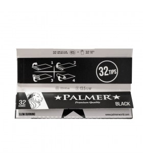 Cartina PALMER KING SIZE slim BLACK + FILTRI IN CARTA CONF. DA 24 LIBRETTI CON 32 CARTINE E 32 FILTRI