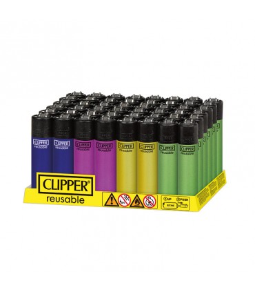 Accendino Clipper Large CRYSTAL 9 conf. 48 pz. assortiti con 4 grafiche