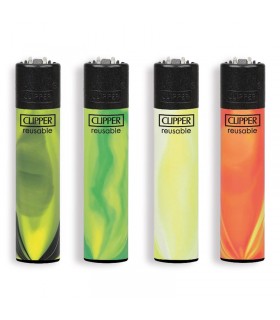 Accendino Clipper Large NEBULA MIX 5 conf. 48 pz. assortiti con 4 grafiche