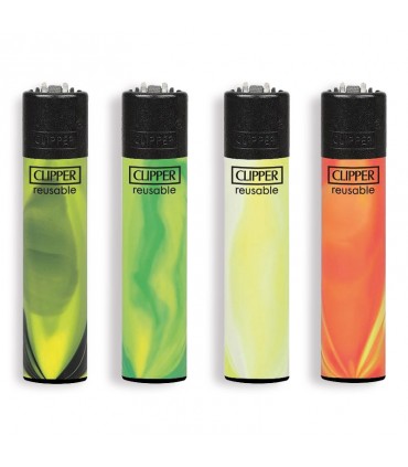 Accendino Clipper Large NEBULA MIX 5 conf. 48 pz. assortiti con 4 grafiche