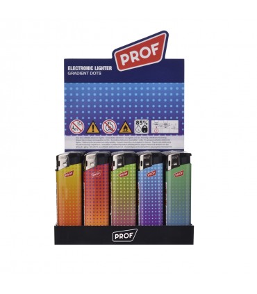 Accendino Elettronico PROF GRADIENT DOTS conf. 50 pz. COLORI ASSORTITI