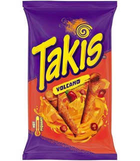 PATATINE TAKIS VOLCANO LE PIU ESTREME SUL MERCATO GUSTO FORMAGGIO PICCANTE BUSTA DA 55GR CONF.10PZ