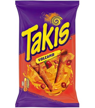 PATATINE TAKIS VOLCANO LE PIU ESTREME SUL MERCATO GUSTO FORMAGGIO PICCANTE BUSTA DA 55GR CONF.10PZ