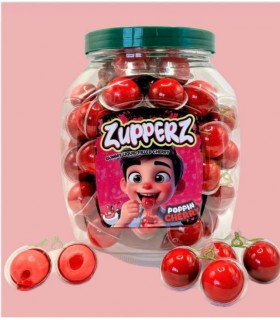 CARAMELLE GOMMOSE ZUPPERZ CHERRY RIPIENE DI GEL ALLA CILIEGIA CONFEZIONATE SINGOLARMENTE EXPO. 50 PZ. DA 18 GR.