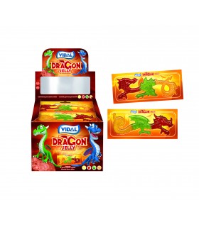 Vidal caramelle Blisterate  Dragon jelly  gusto frutta. Espositore da 22 pz. da 33gR