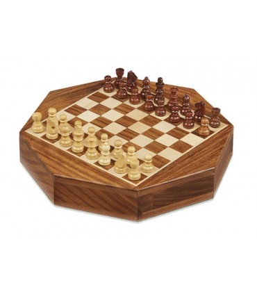 scacchiera Magnetica OTTAGONALE Dal Negro in LEgno  mis.19x19 cm CONFEZIONATA IN SCATOLA